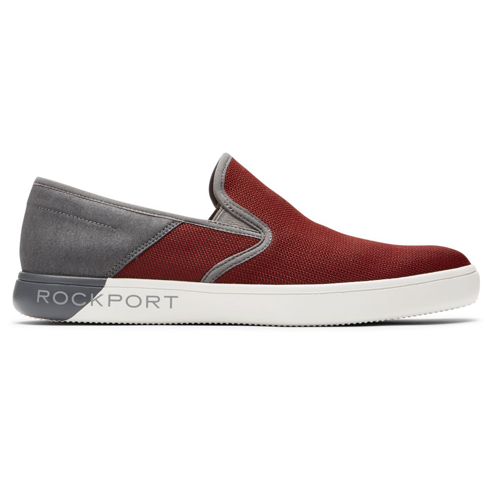 Rockport Colle Slip-On Mesh - Mens Sneakers - Red - NZ (UMF-269174)